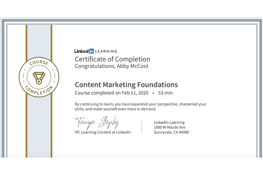 Một trong những điểm mạnh của Content Marketing Foundations của LinkedIn Learning là tính linh hoạt và tính ứng dụng cao