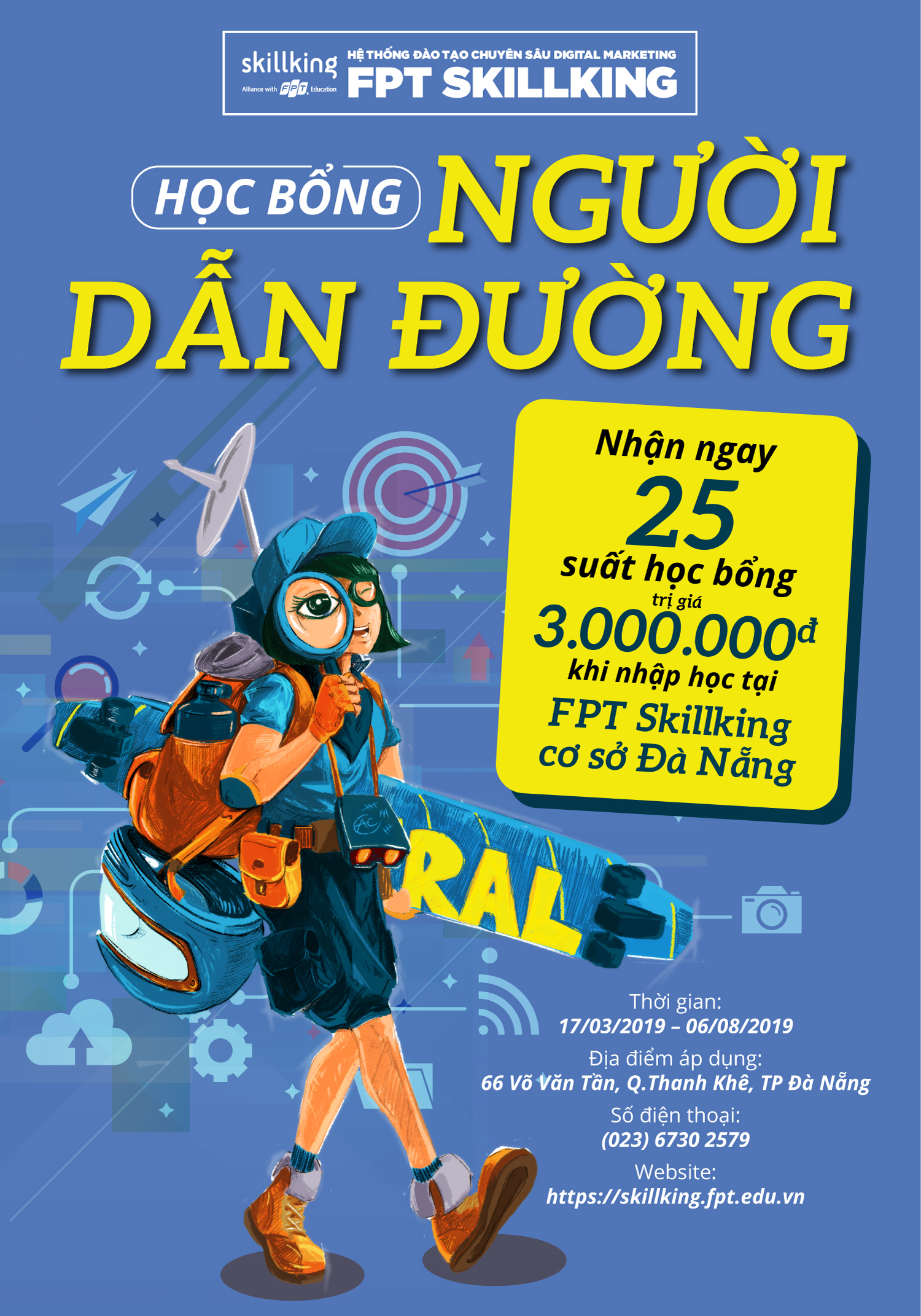 Nhanh tay đăng ký học bổng "Người Dẫn Đường" tại FPT Skillking cơ sở Đà Nẵng