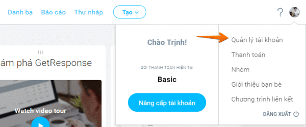 Hướng dẫn cách sử dụng Getresponse toàn tập