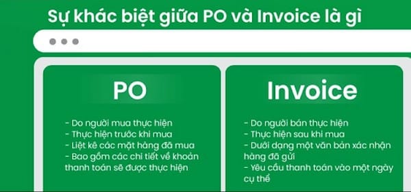 Sự khác nhau giữa PO và Invoice là gì?
