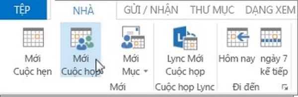 Lên lịch họp trong Outlook