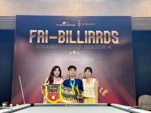 FAI Billiards Championship 2025: Mùa giải rực lửa khép lại với chiến thắng thuyết phục của Trần Văn Dũng 2 Quán quân FAI Billiards Championship 2025 – Trần Văn Dũng