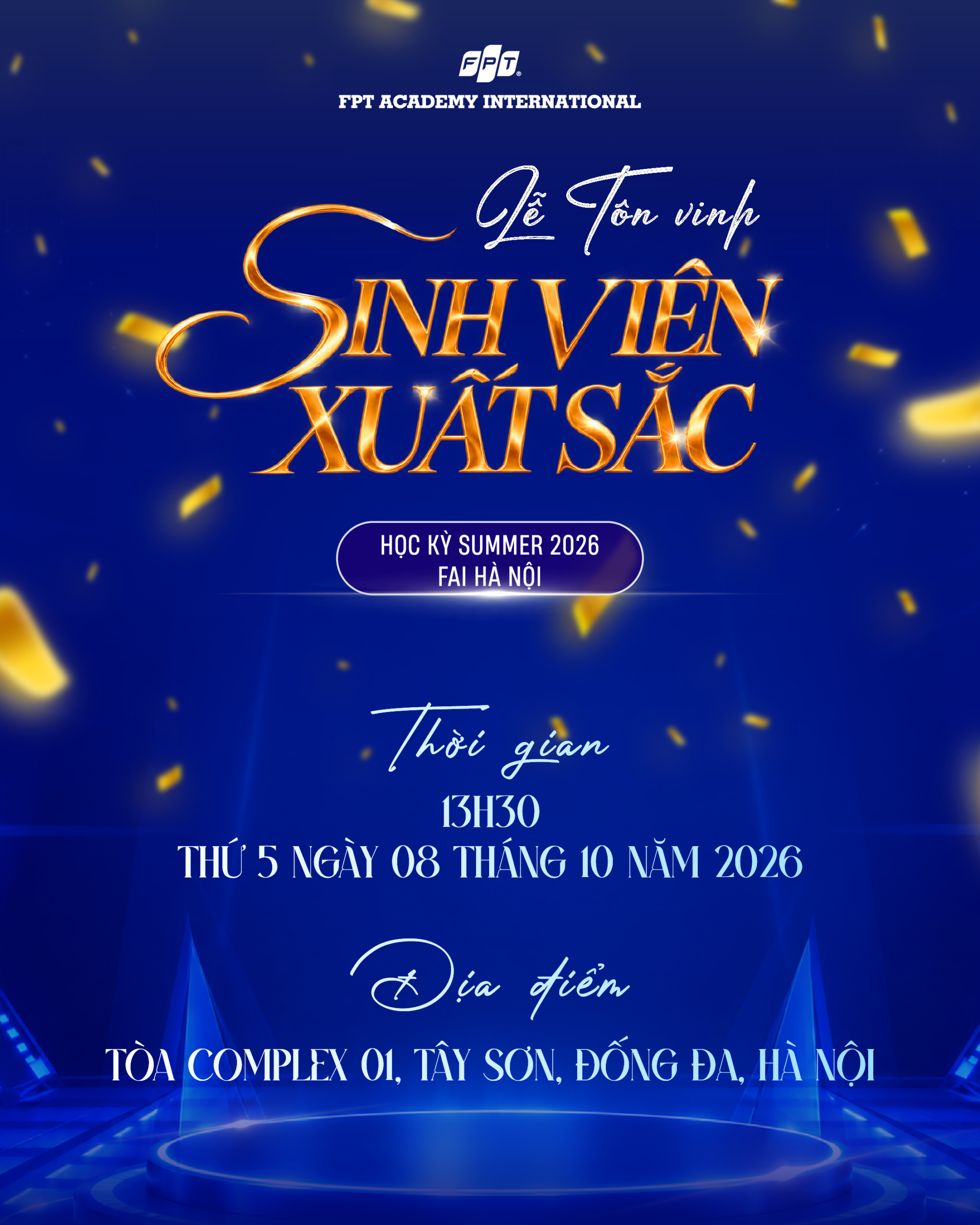 Poster lễ tôn vinh sinh viên xuất sắc