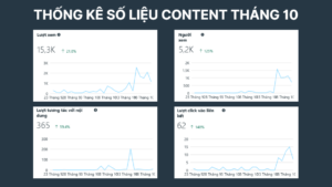 Thống kê số liệu content fanpage tháng 10 (Nguồn: Đồ án sinh viên)